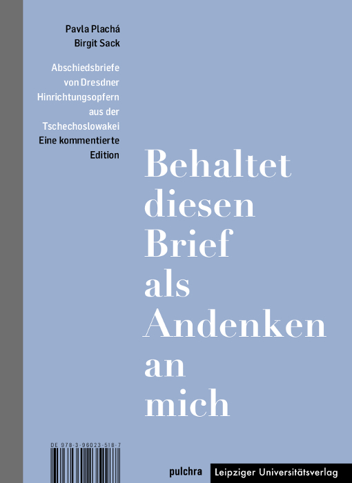 Cover: 9783960235187 | "Behaltet diesen Brief als Andenken an mich" / "Tento dopis si...