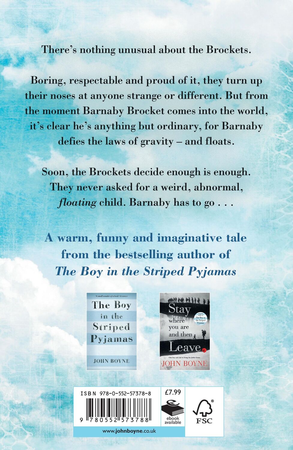 Rückseite: 9780552573788 | The Terrible Thing That Happened to Barnaby Brocket | John Boyne