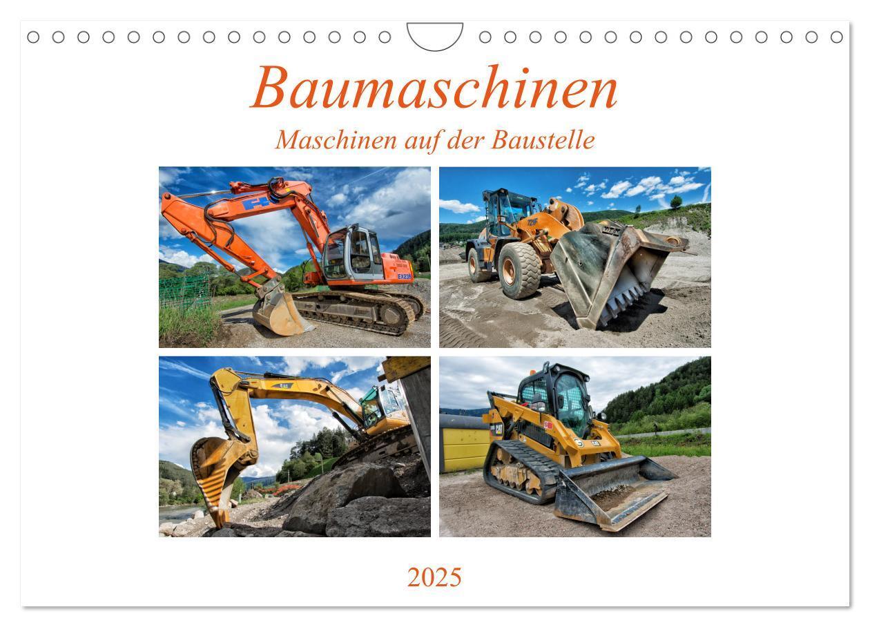 Cover: 9783435368075 | Baumaschinen - Maschinen auf der Baustelle (Wandkalender 2025 DIN...