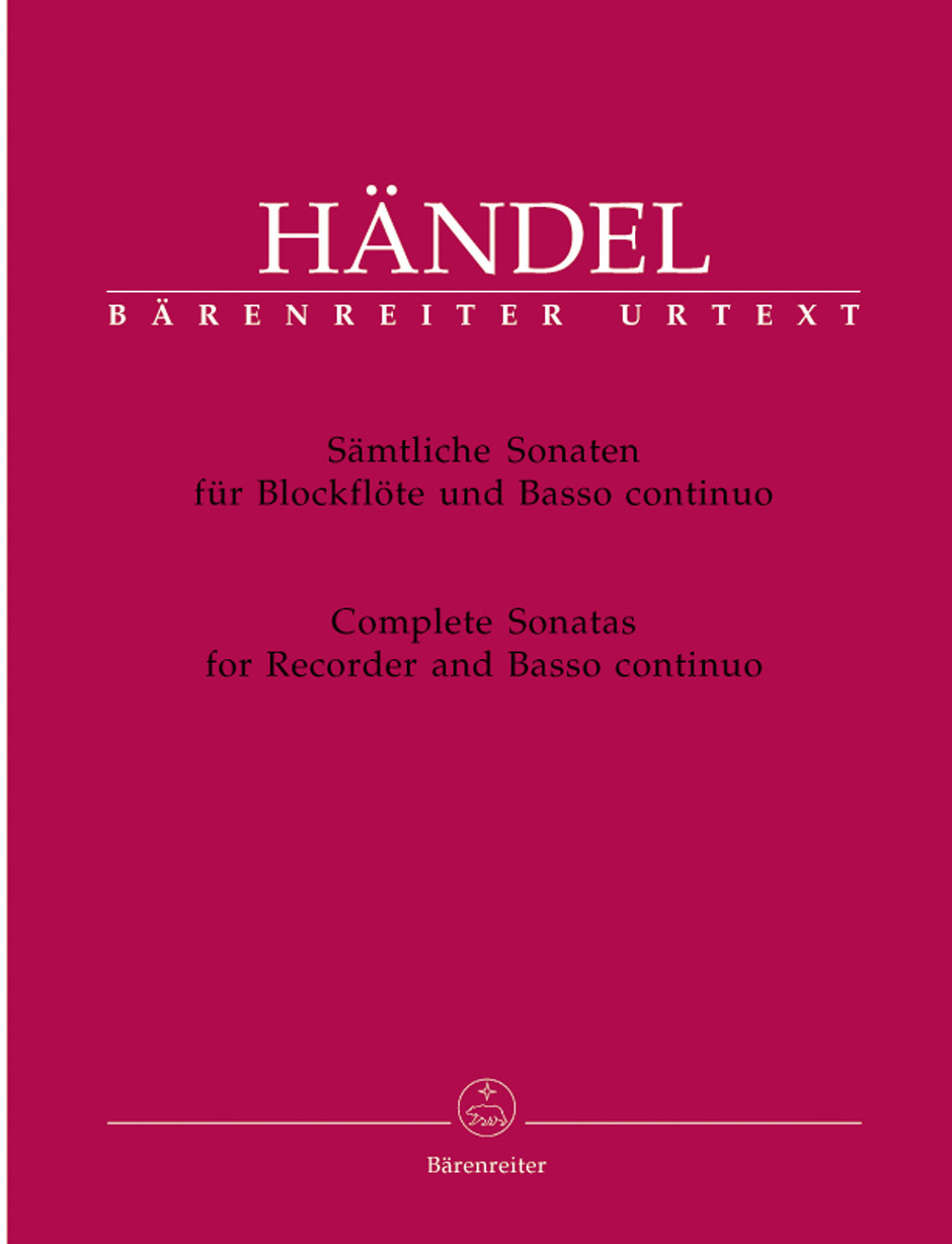 Cover: 9790006521920 | Complete Sonatas For Recorder And Basso Continuo | Urtext. | Händel