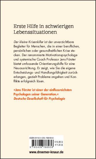 Rückseite: 9783426788936 | Der kleine Krisenkiller | Jens Förster | Buch | 240 S. | Deutsch