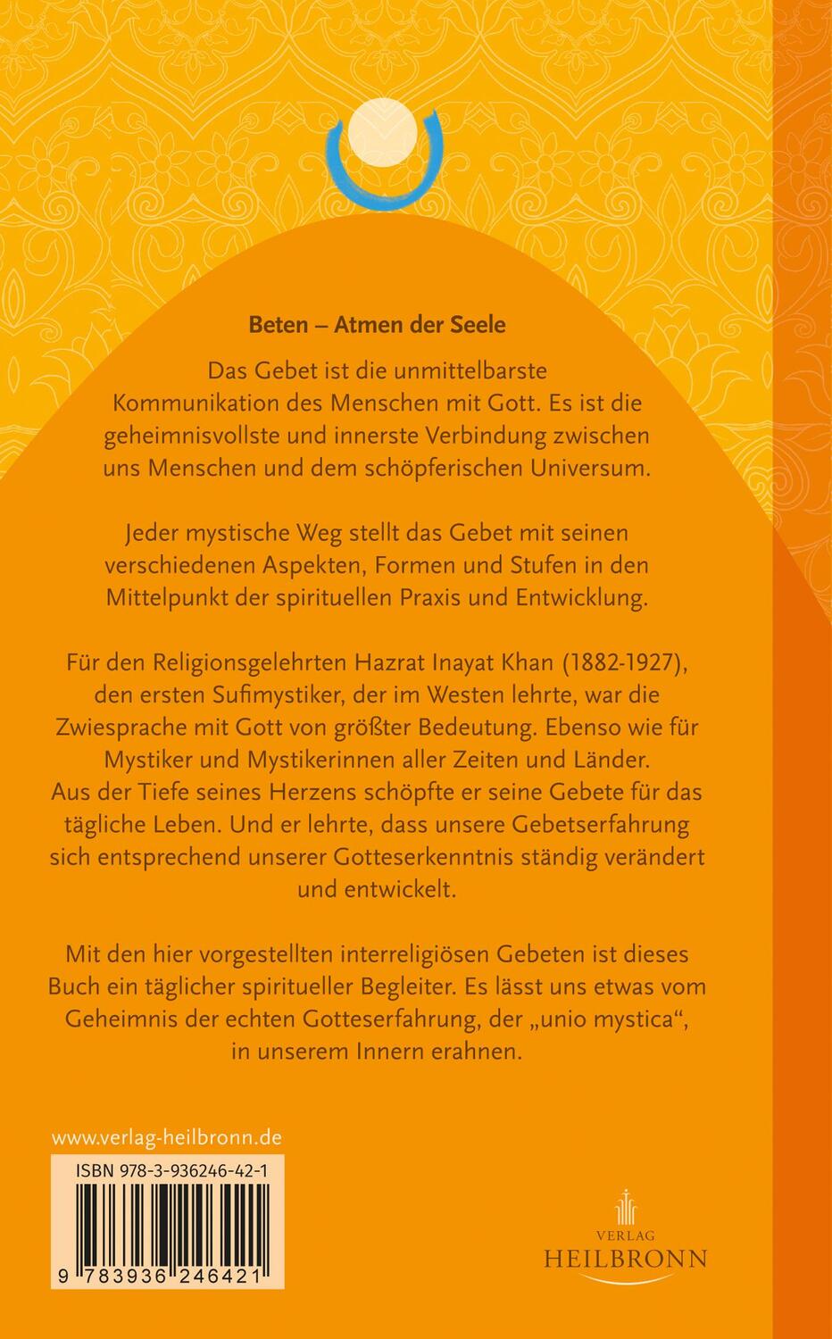 Rückseite: 9783936246421 | Gebet - Atem der Seele | Hazrat Inayat Khan | Taschenbuch | Deutsch