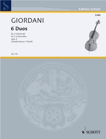 Cover: 9790001017381 | Duos(6) Opus 4 2Vcl. | Tommaso Giordani | Buch | Schott Music