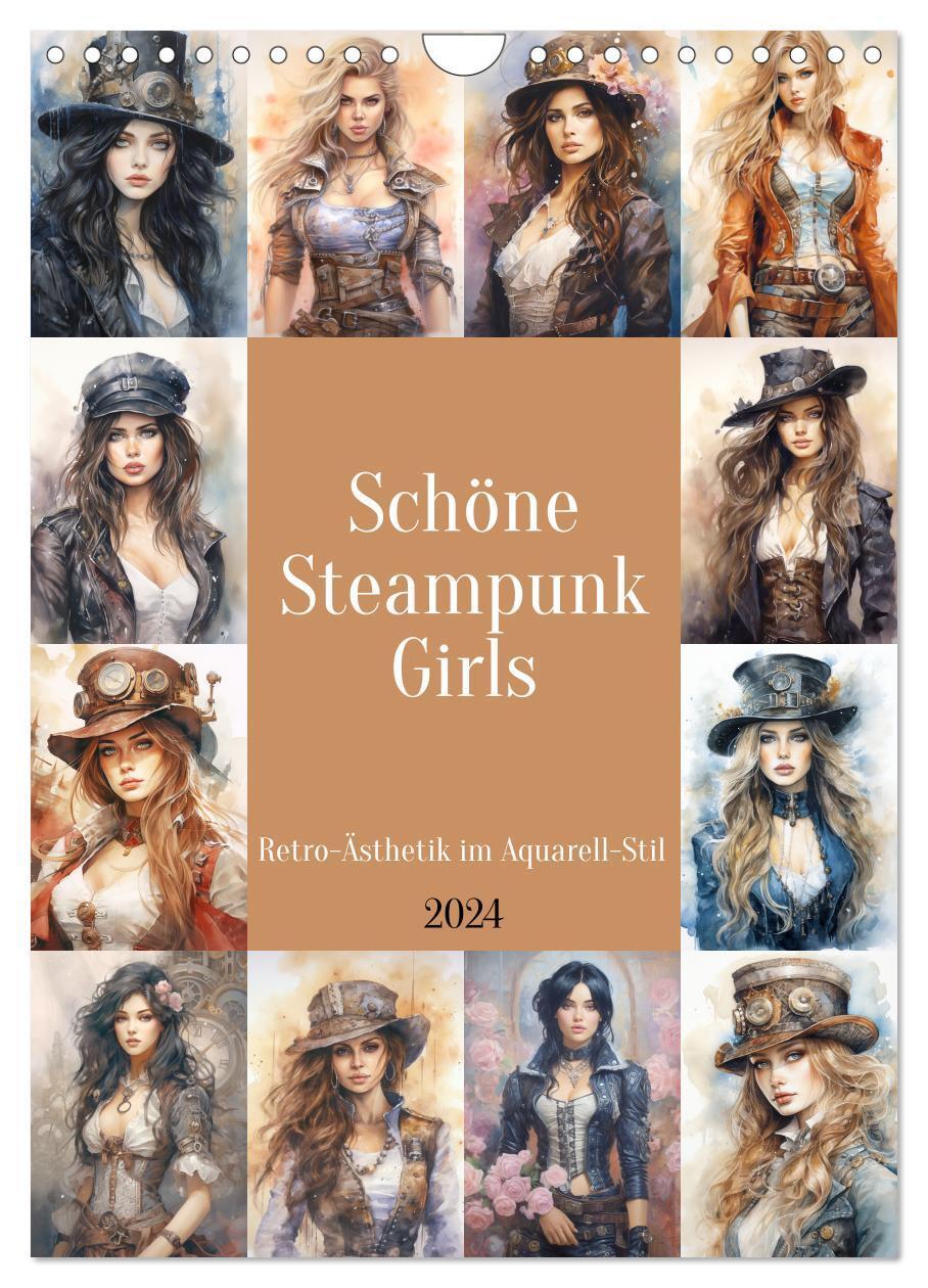 Cover: 9783383664106 | Schöne Steampunk Girls. Retro-Ästhetik im Aquarell-Stil...