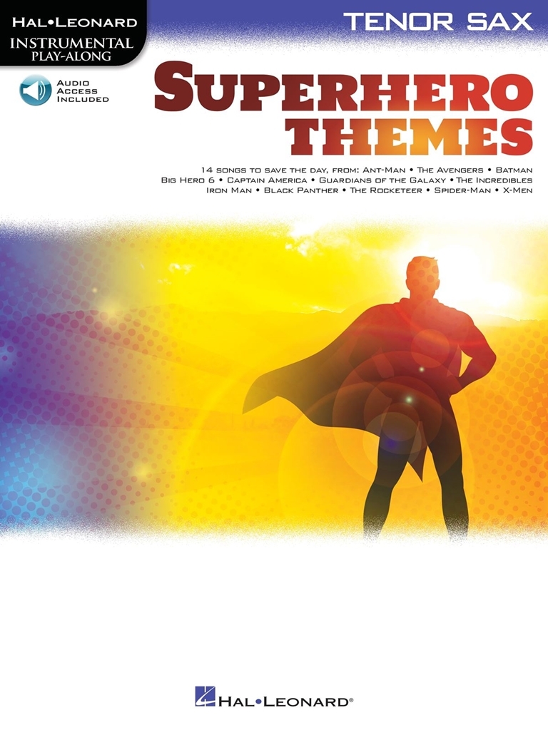 Cover: 840126955217 | Superhero Themes for Tenor Saxophone | Instrumental Play-Along | 2021