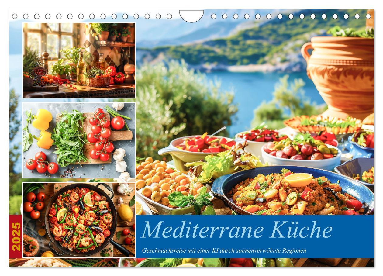 Cover: 9783383809750 | Mediterrane Küche (Wandkalender 2025 DIN A4 quer), CALVENDO...