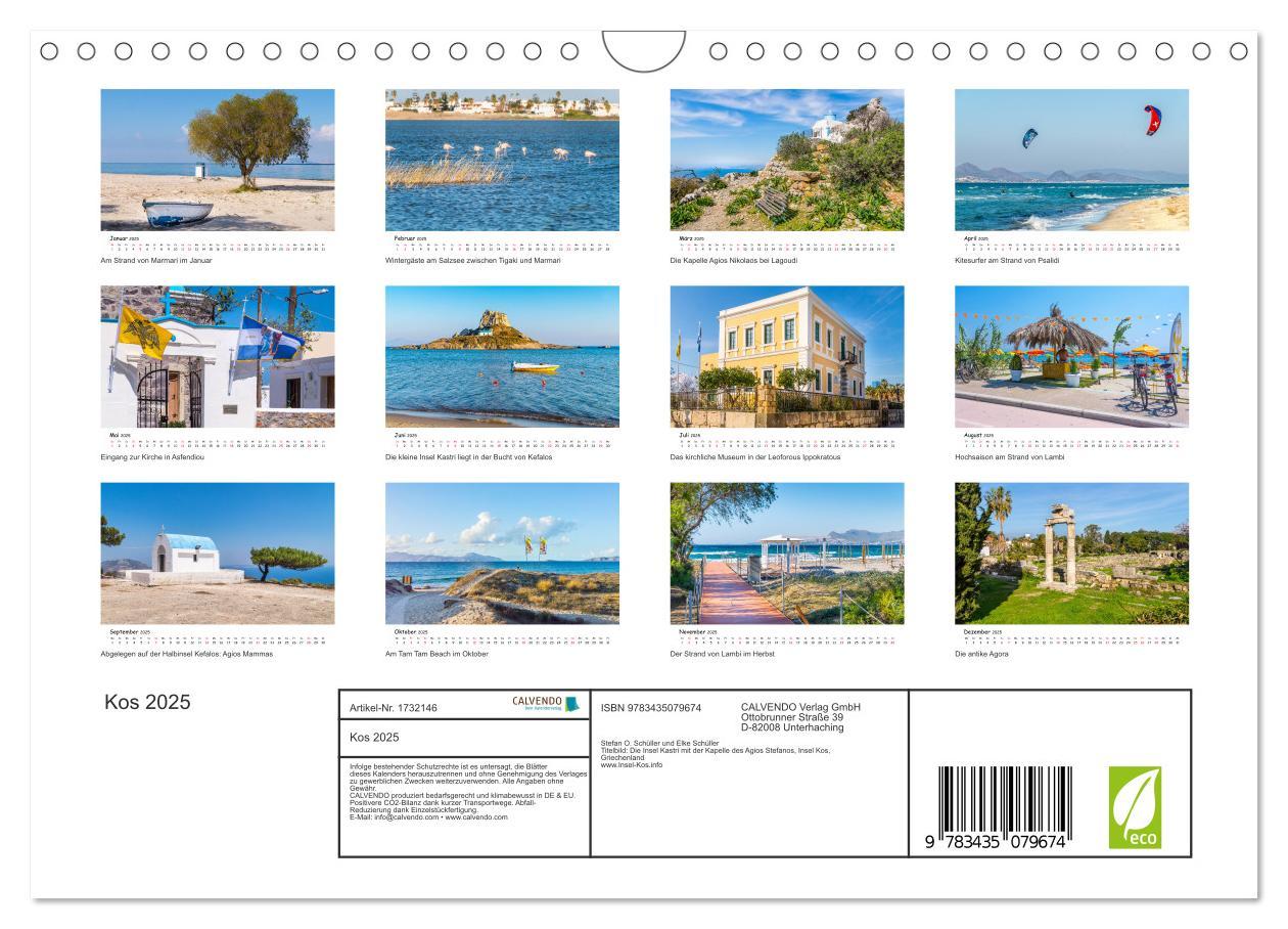 Bild: 9783435079674 | Kos 2025 (Wandkalender 2025 DIN A4 quer), CALVENDO Monatskalender