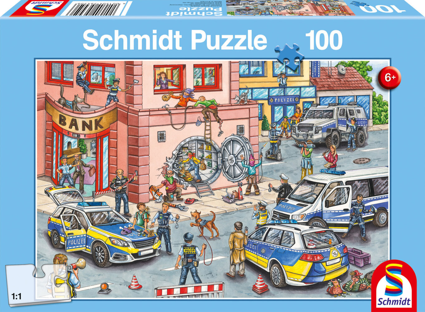 Cover: 4001504564506 | Polizeieinsatz | Kinderpuzzle Standard 100 Teile | Spiel | Deutsch