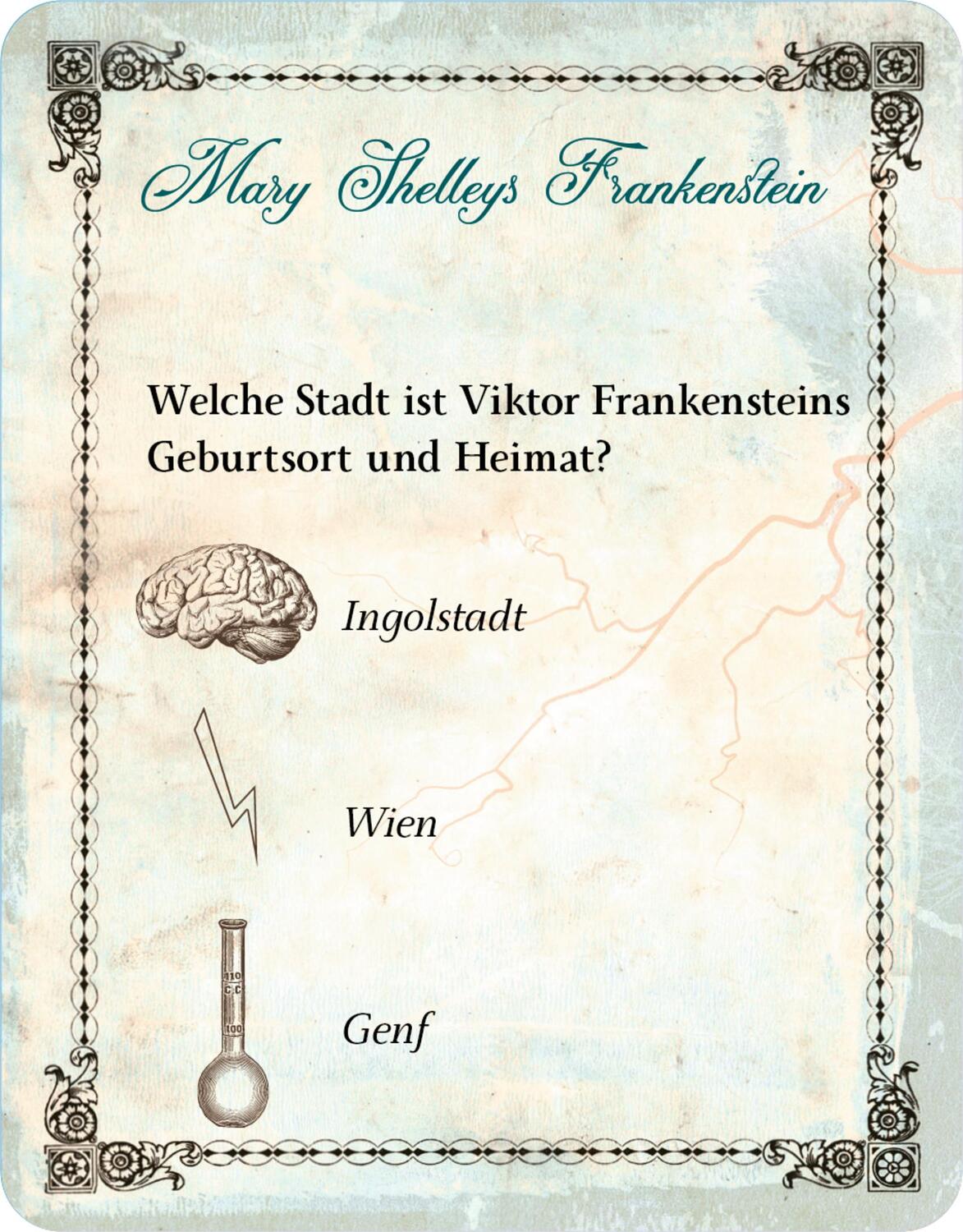 Bild: 9783649646167 | Mary Shelleys Frankenstein - Das Quiz | Taschenbuch | Schachtelspiel
