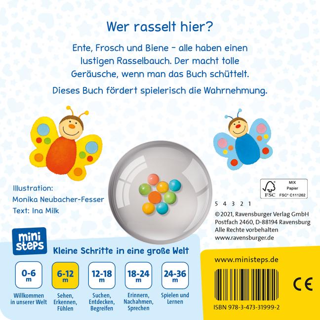 Bild: 9783473319992 | ministeps: Meine bunten Ri-Ra-Rasseltiere | Ab 6 Monaten | Ina Milk