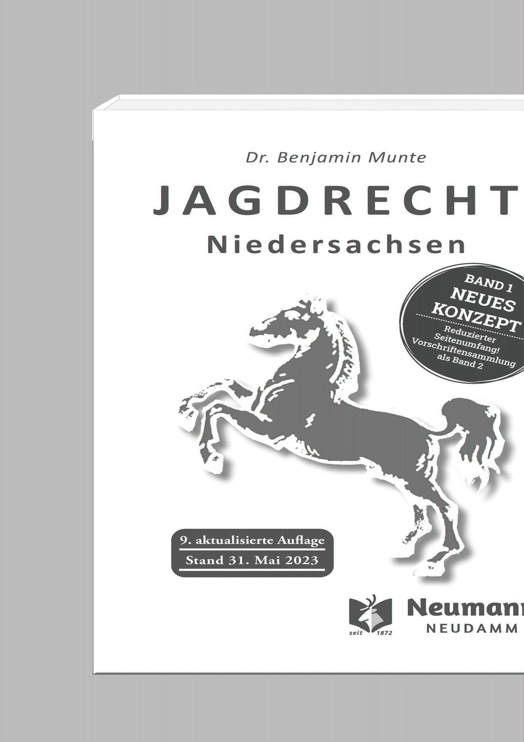 Cover: 9783788820718 | JAGDRECHT Niedersachsen | Band 1 | Benjamin Munte | Taschenbuch | 2023