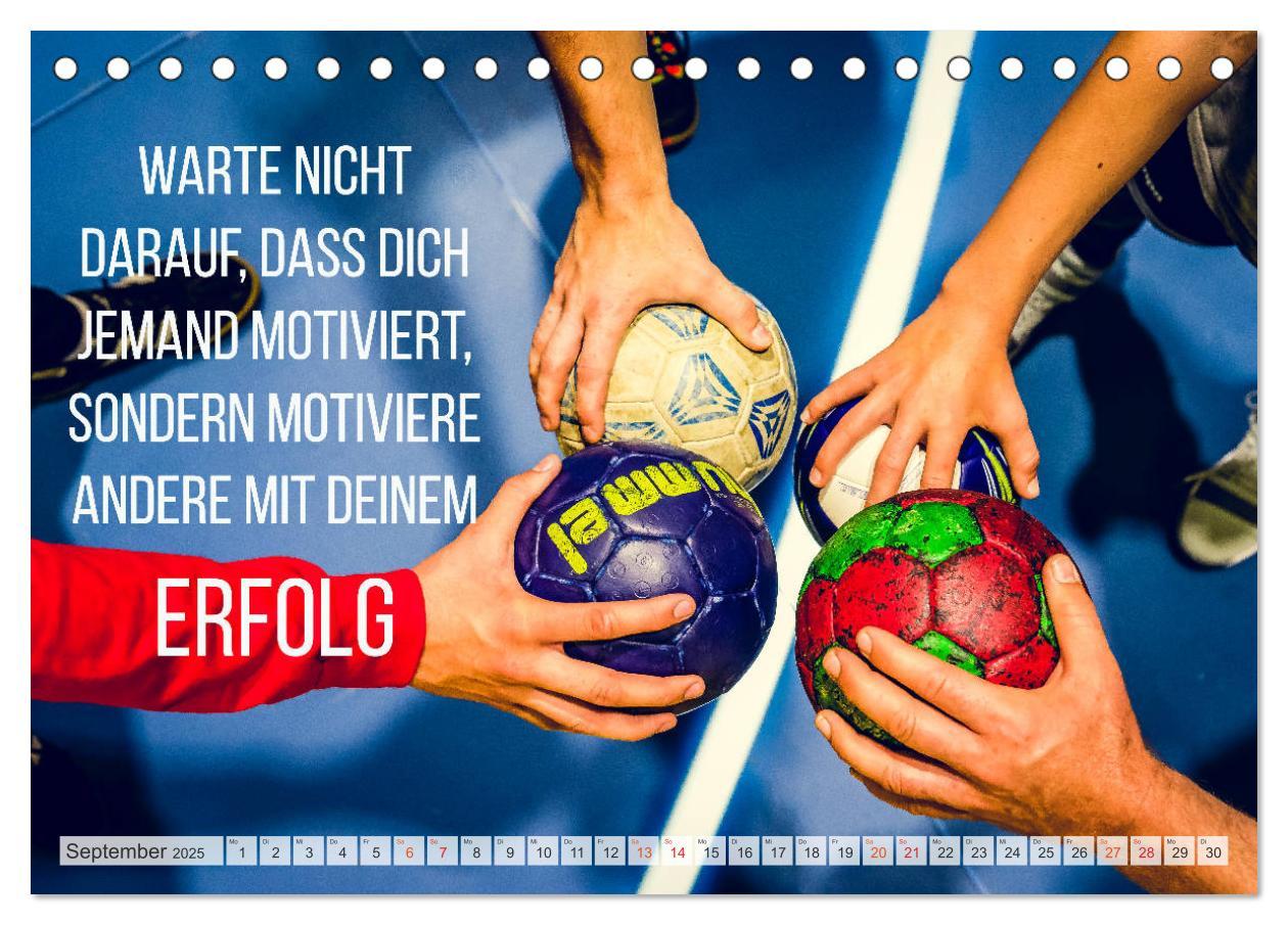 Bild: 9783435116492 | Positive Gedanken - Motivation und Handball (Tischkalender 2025 DIN...