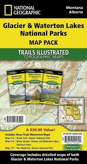 Cover: 9781597753999 | Glacier and Waterton Lakes National Parks [Map Pack Bundle] | Maps