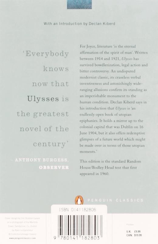 Rückseite: 9780141182803 | Ulysses | James Joyce | Taschenbuch | Penguin Modern Classics | 2004
