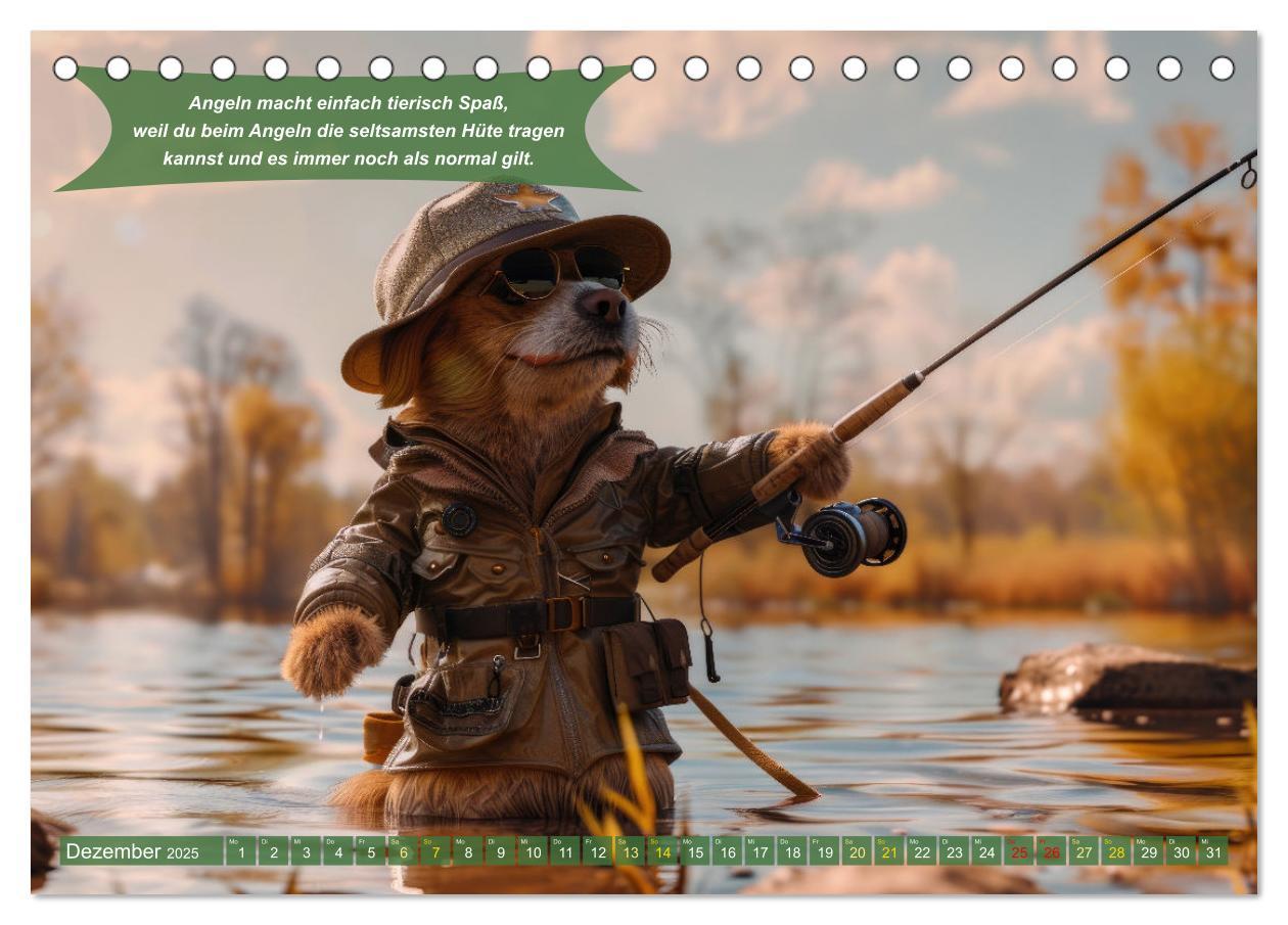 Bild: 9783457174968 | Der tierisch lustige Angler-Kalender (Tischkalender 2025 DIN A5...