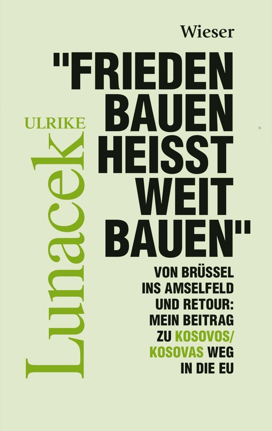 Cover: 9783990293041 | 'Frieden Bauen heißt weit bauen' | Ulrike Lunacek | Taschenbuch | 2018