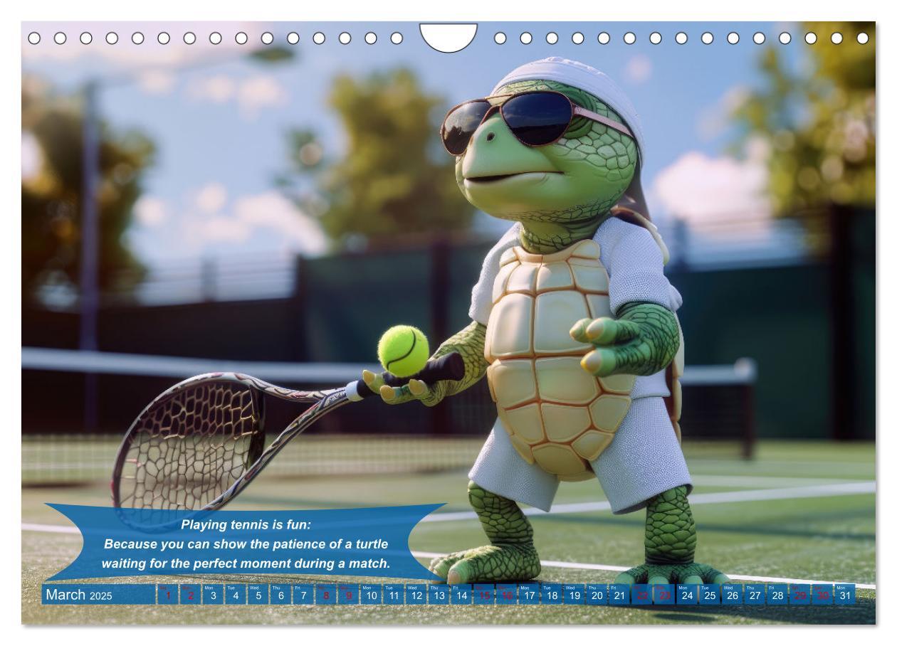 Bild: 9781325989416 | Funny animals as tennis players (Wall Calendar 2025 DIN A4...