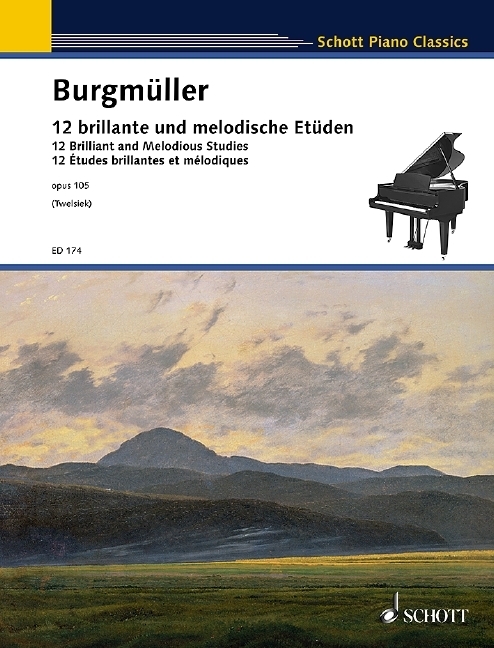 Cover: 9783795716530 | 12 brillante und melodische Etüden op. 105. Klavier | Burgmüller