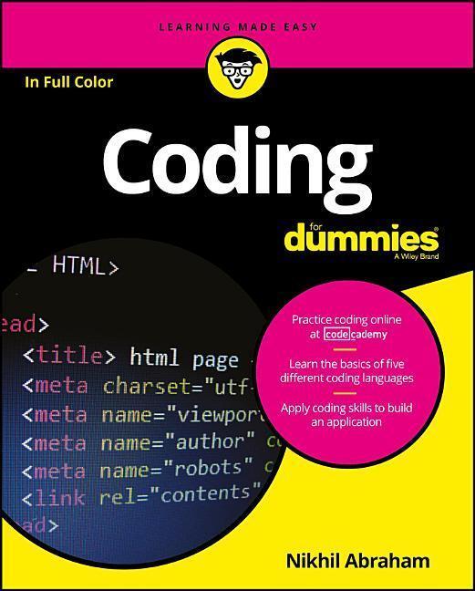 Cover: 9781119293323 | Coding For Dummies | Nikhil Abraham | Taschenbuch | Englisch | 2016