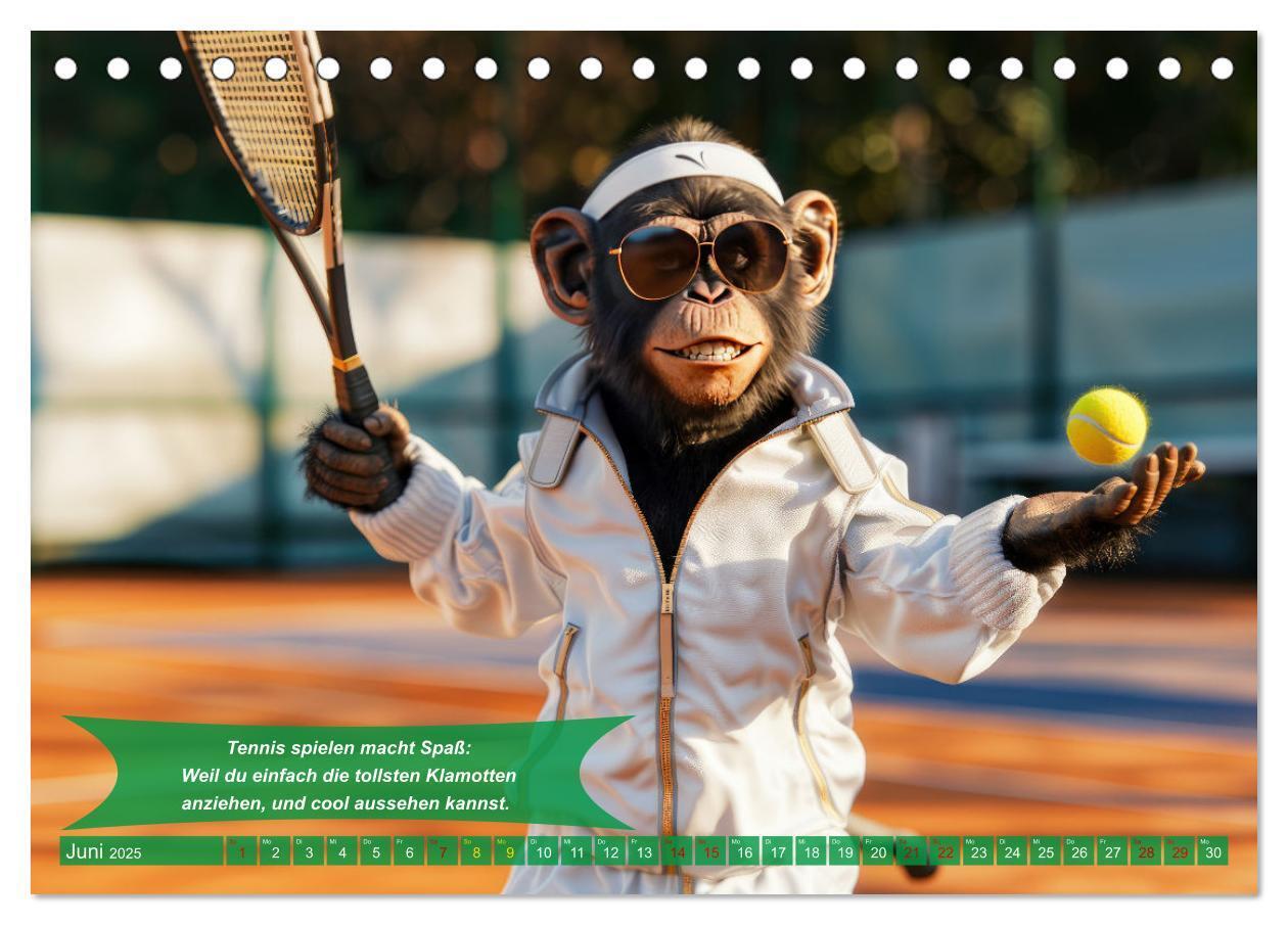 Bild: 9783457180518 | Der tierisch lustige Tennis-Kalender (Tischkalender 2025 DIN A5...