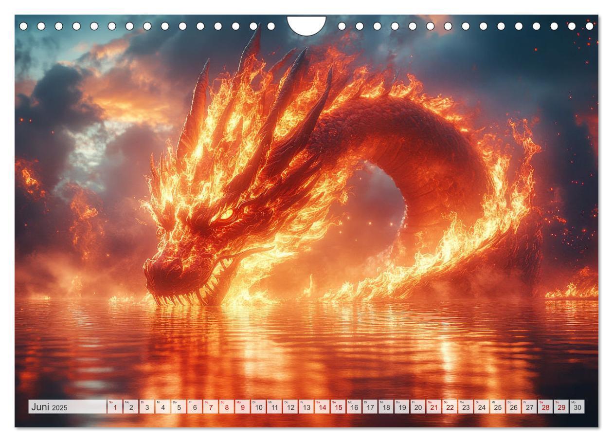 Bild: 9783457181447 | MÄCHTIGE DRACHEN Mystische Wesen (Wandkalender 2025 DIN A4 quer),...