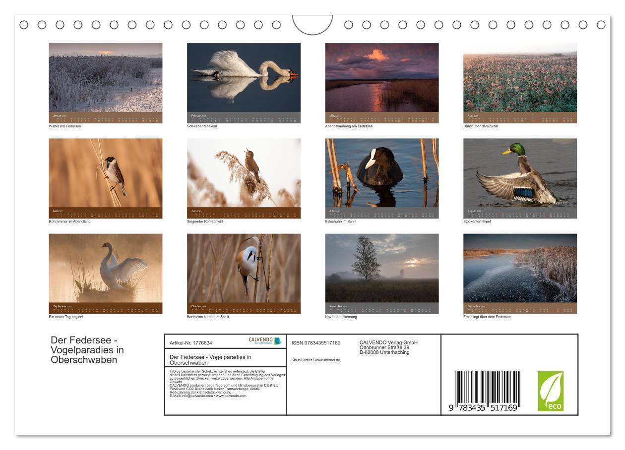 Bild: 9783435517169 | Der Federsee - Vogelparadies in Oberschwaben (Wandkalender 2025 DIN...