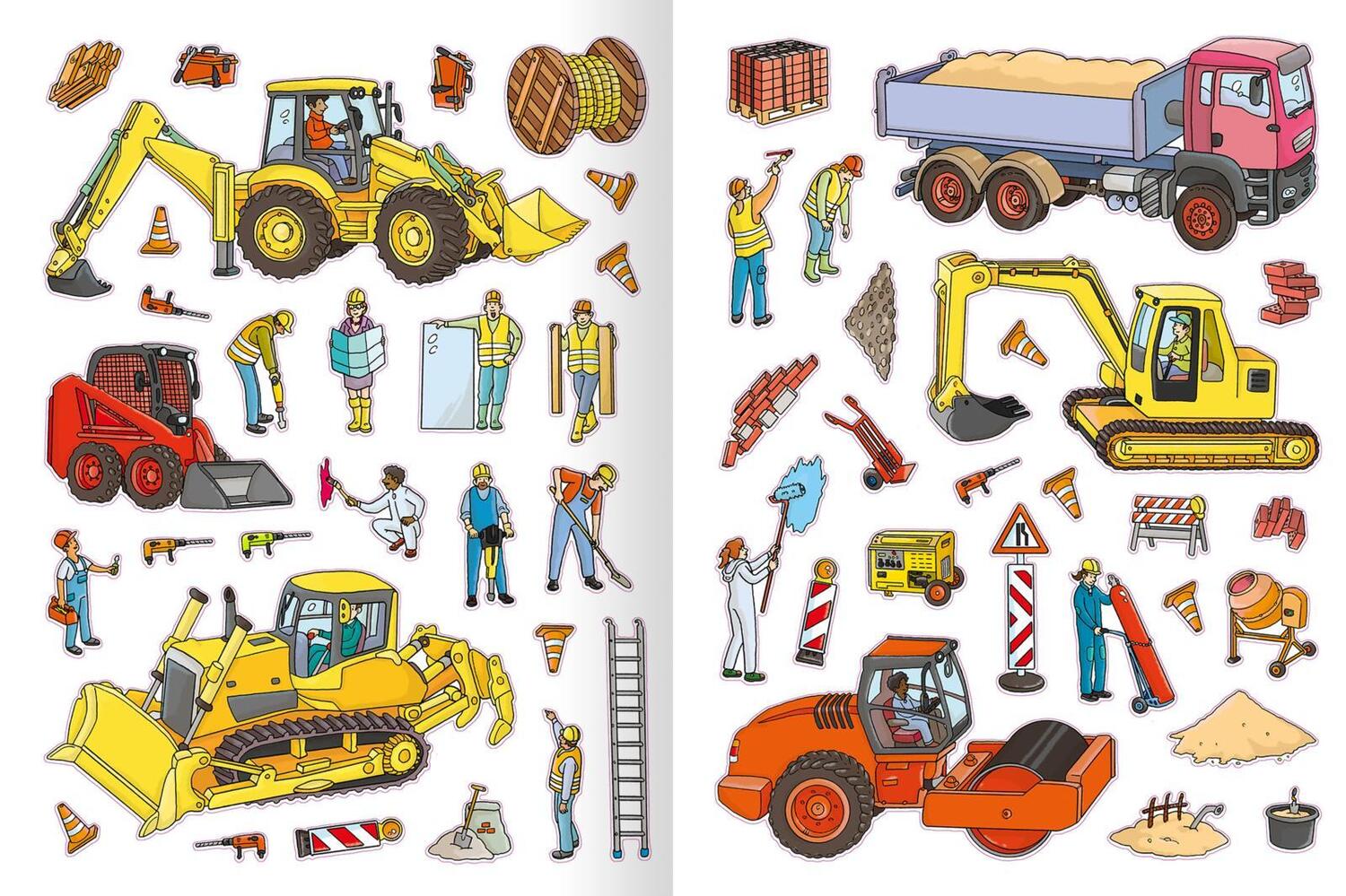 Bild: 9783845825304 | Erstes Stickern Baustelle | über 200 Sticker | Taschenbuch | 24 S.