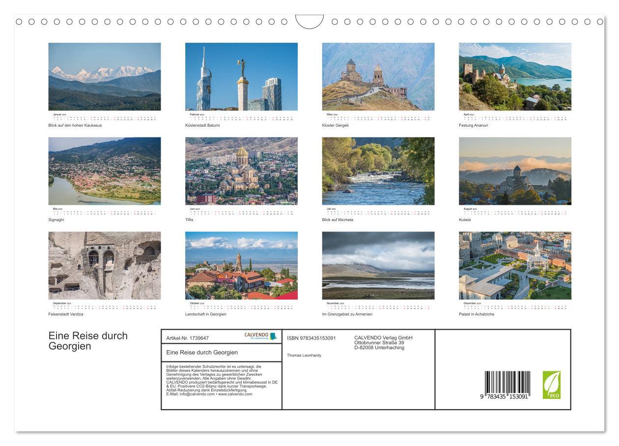 Bild: 9783435153091 | Eine Reise durch Georgien (Wandkalender 2025 DIN A3 quer), CALVENDO...