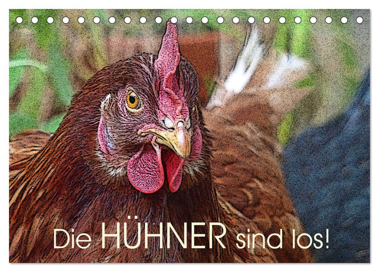 Cover: 9783435506323 | Die Hühner sind los! (Tischkalender 2025 DIN A5 quer), CALVENDO...