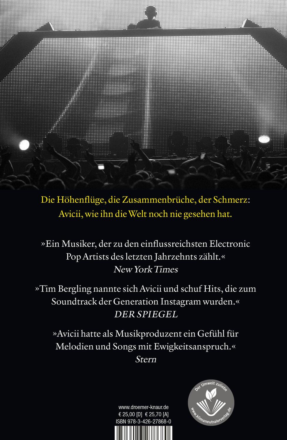 Rückseite: 9783426278680 | Tim | Die offizielle Avicii-Biografie (Deutsche Ausgabe) | Mosesson