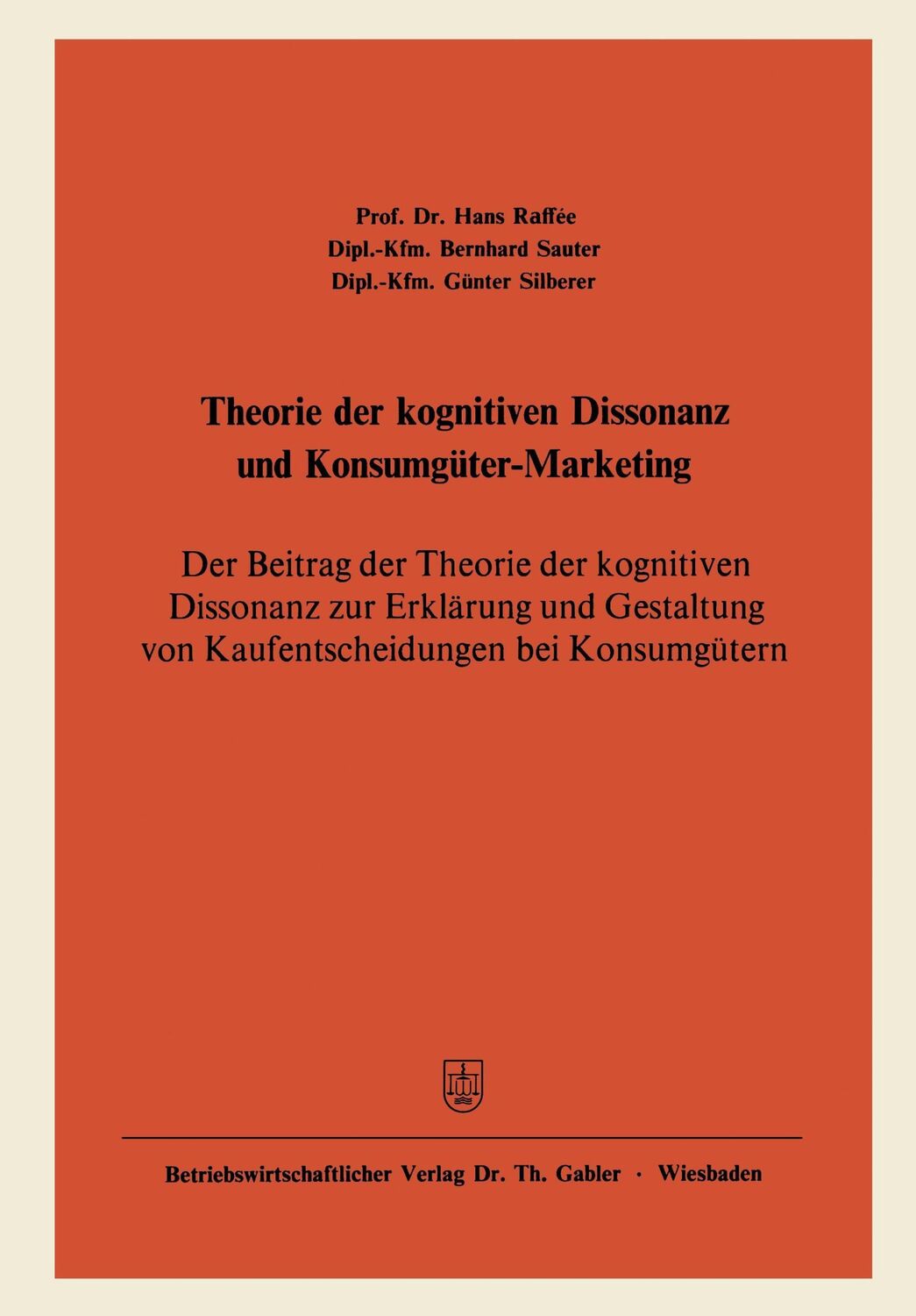 Cover: 9783409364546 | Theorie der kognitiven Dissonanz und Konsumgüter-Marketing | Buch