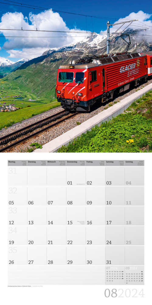 Bild: 9783838444154 | Lokomotiven Kalender 2024 - 30x30 | Ackermann Kunstverlag | Kalender