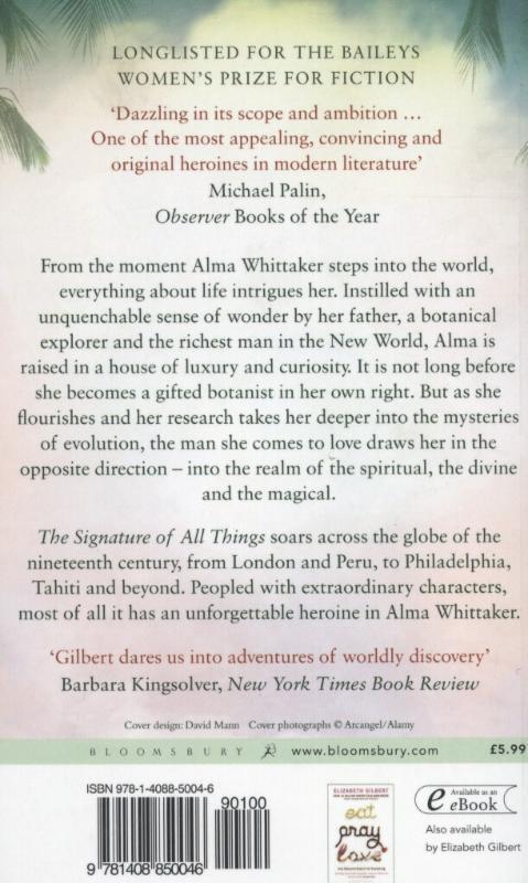 Rückseite: 9781408850046 | The Signature of All Things | Elizabeth Gilbert | Taschenbuch | 582 S.
