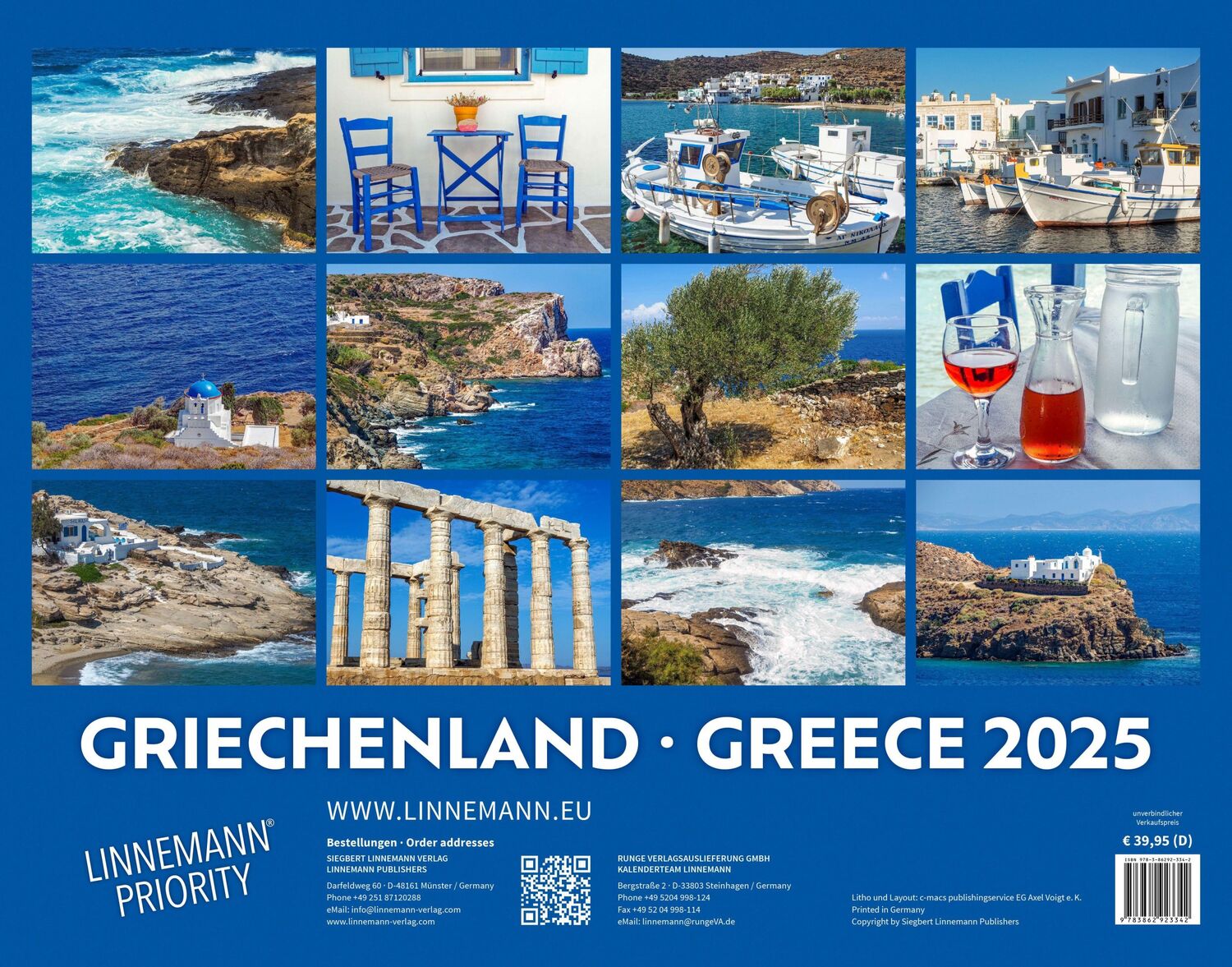 Bild: 9783862923342 | Griechenland 2025 Großformat-Kalender 58 x 45,5 cm | Greece | Verlag