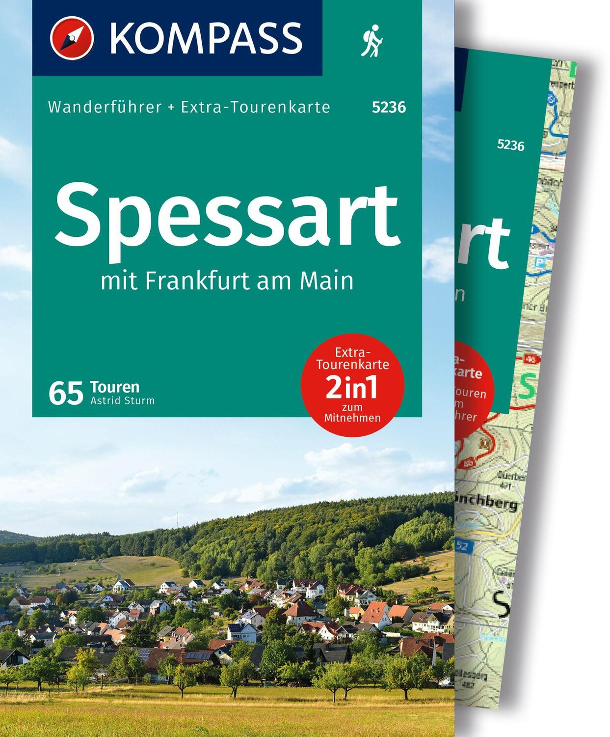 Cover: 9783991214465 | KOMPASS Wanderführer Spessart, 65 Touren mit Extra-Tourenkarte | Buch