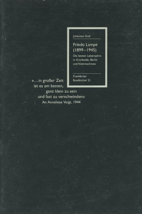 Cover: 9783969820193 | Friedo Lampe (1899-1945) | Johannes Graf | Taschenbuch | 16 S. | 2021