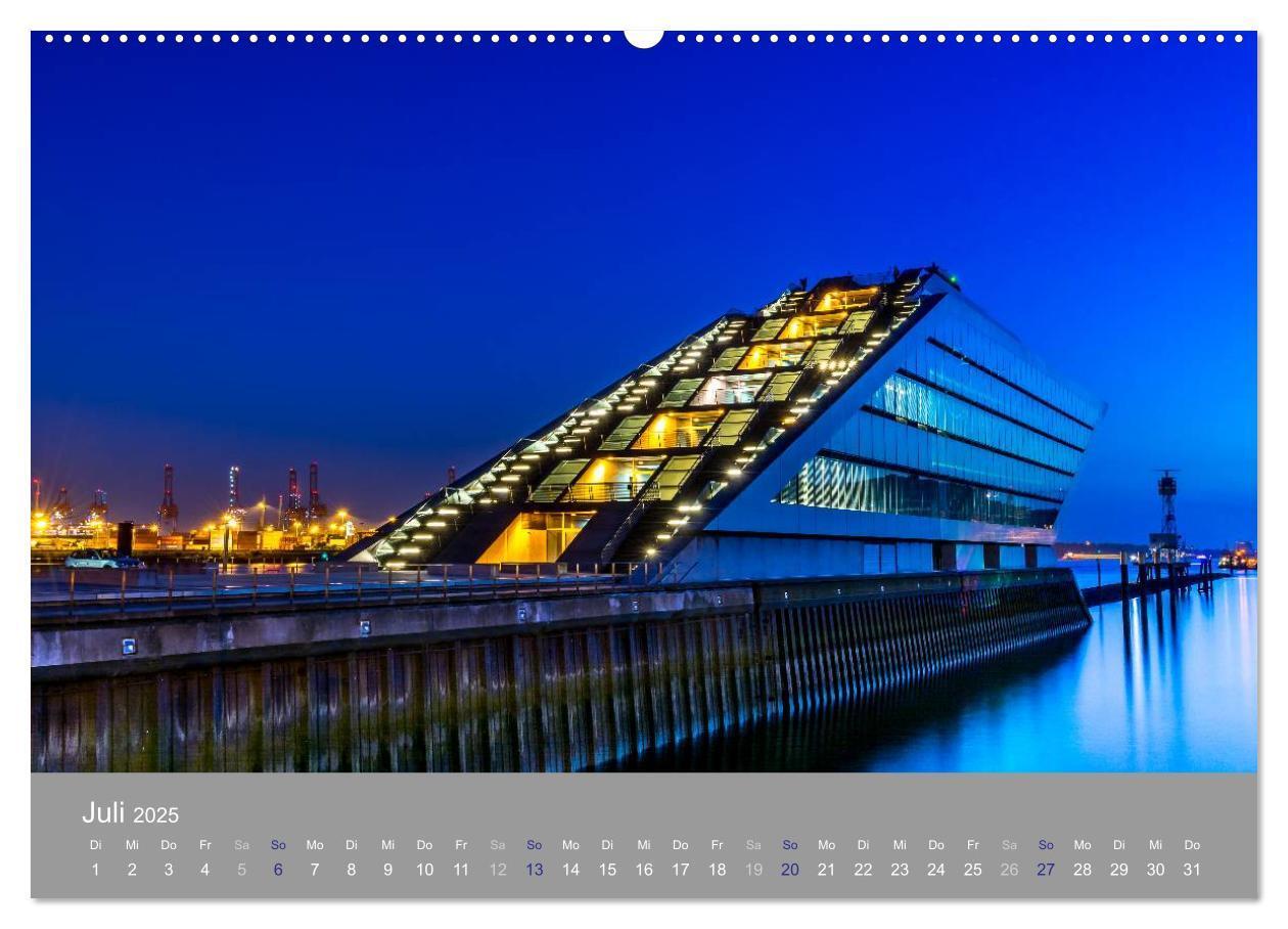 Bild: 9783435662036 | Hamburger Hafen - Im Zauber der Nacht (Wandkalender 2025 DIN A2...