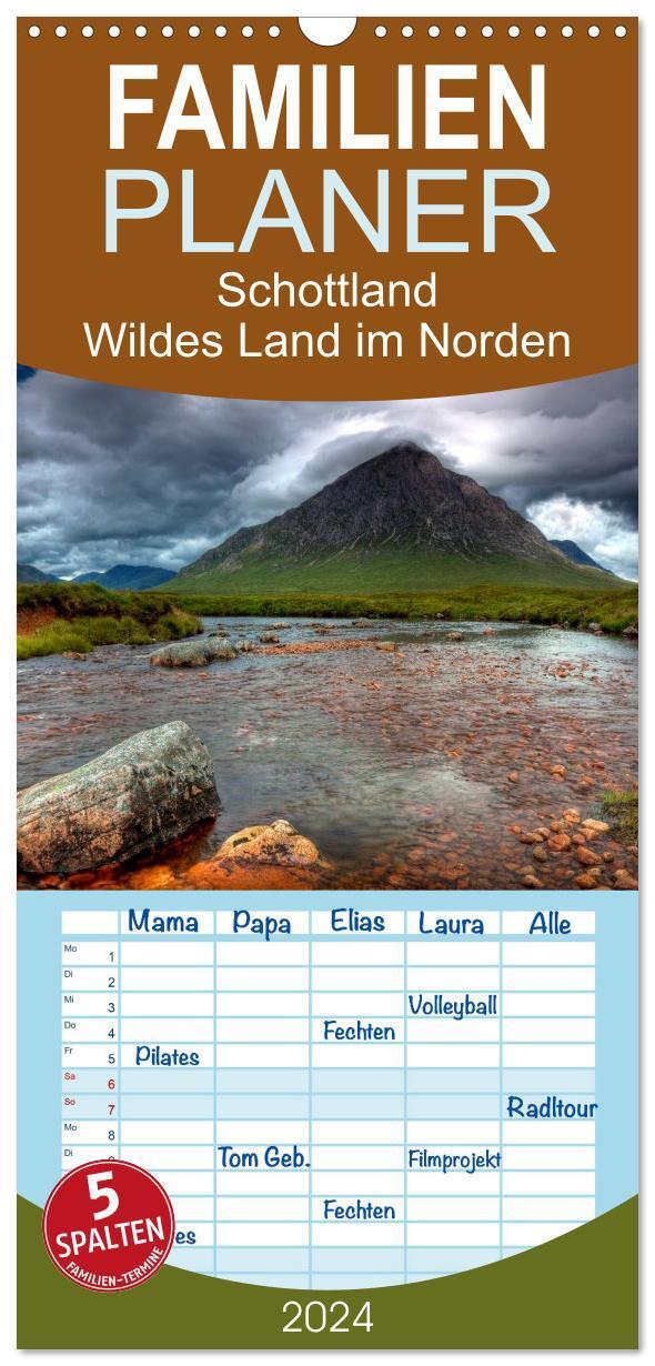 Cover: 9783383076015 | Familienplaner 2024 - Schottland - Wildes Land im Norden mit 5...