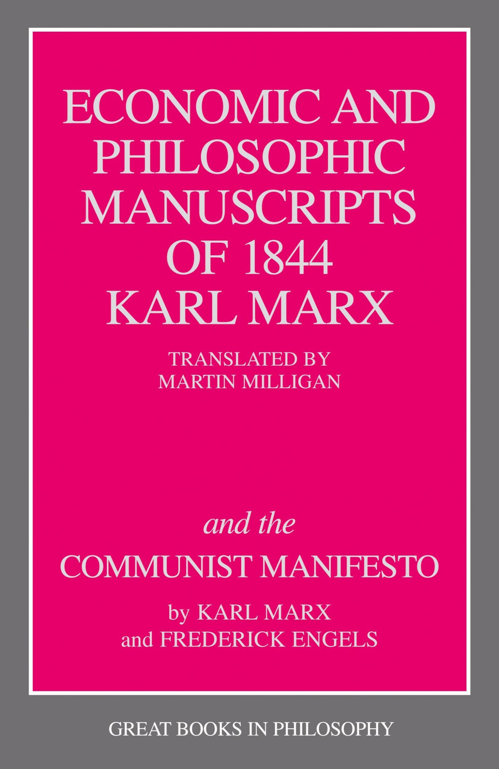 Cover: 9780879754464 | The Economic and Philosophic Manuscripts of 1844 and the Communist...