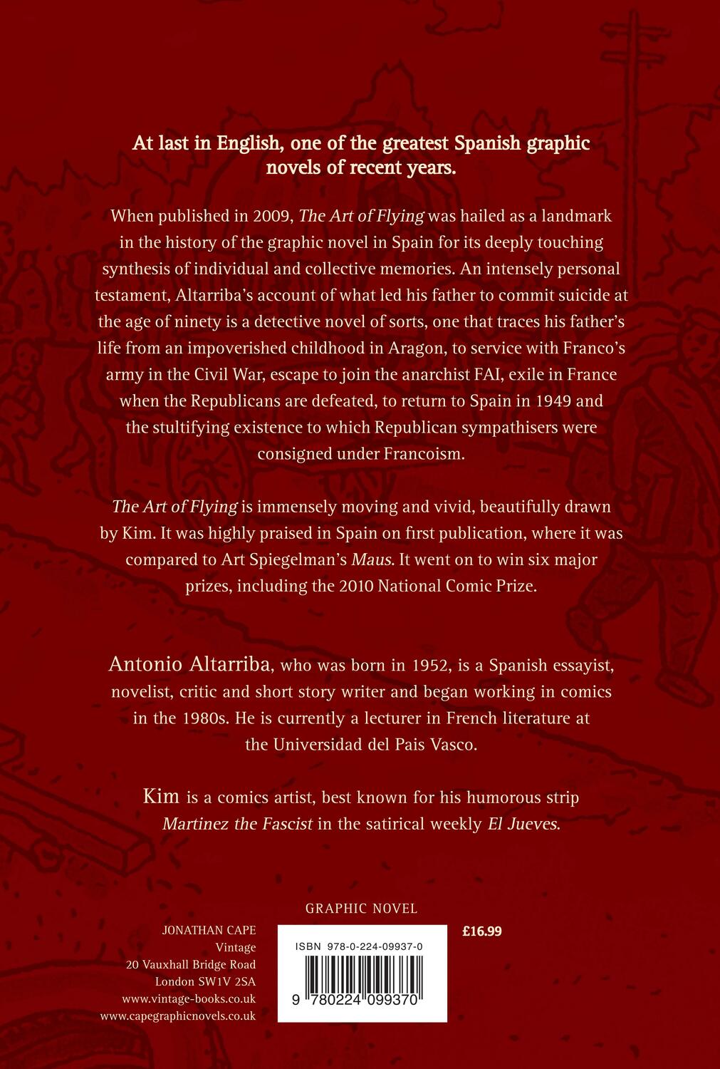 Rückseite: 9780224099370 | The Art of Flying | Antonio Altarriba | Buch | Gebunden | Englisch