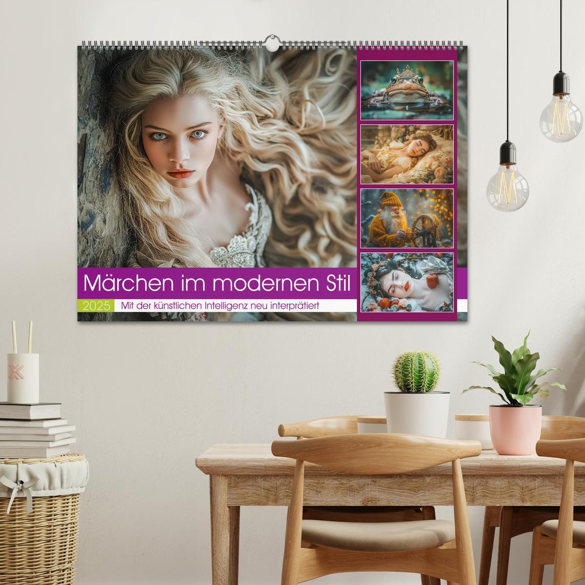 Bild: 9783457182895 | Märchen im modernen Stil (Wandkalender 2025 DIN A2 quer), CALVENDO...