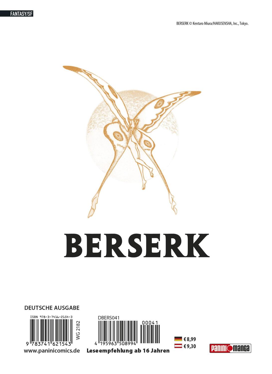 Rückseite: 9783741621543 | Berserk | Bd. 41 | Kentaro Miura | Taschenbuch | Deutsch | 2022