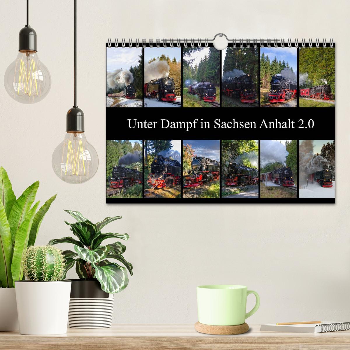 Bild: 9783435465941 | Unter Dampf in Sachsen Anhalt 2.0 (Wandkalender 2025 DIN A4 quer),...