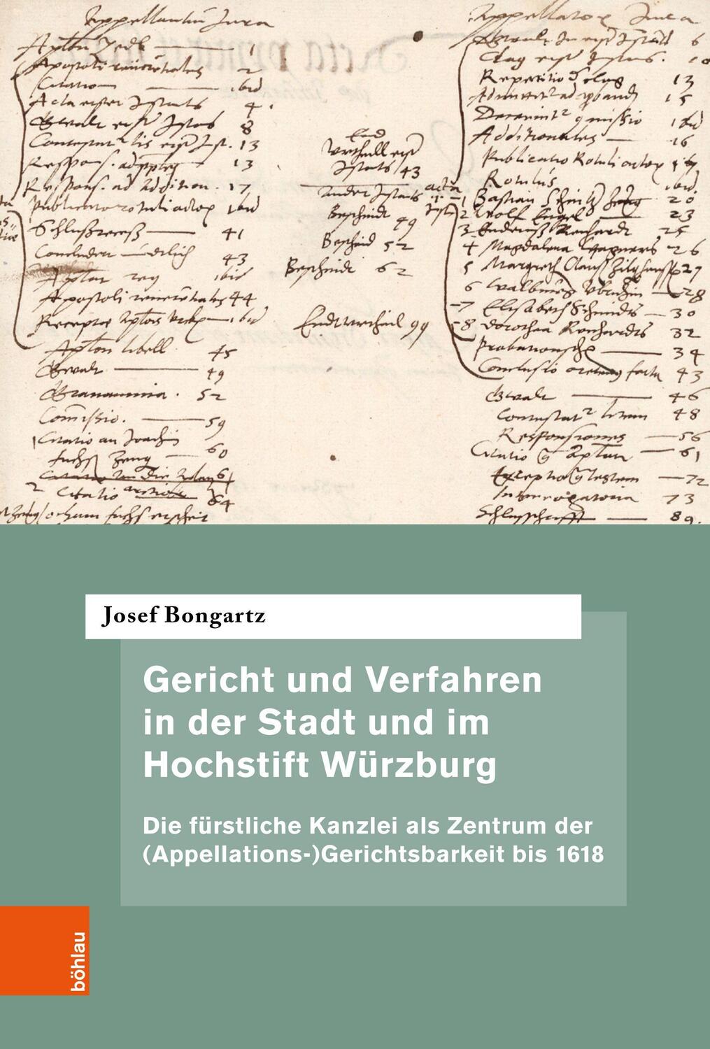 Cover: 9783412518219 | Gericht und Verfahren in der Stadt und im Hochstift Würzburg | Buch