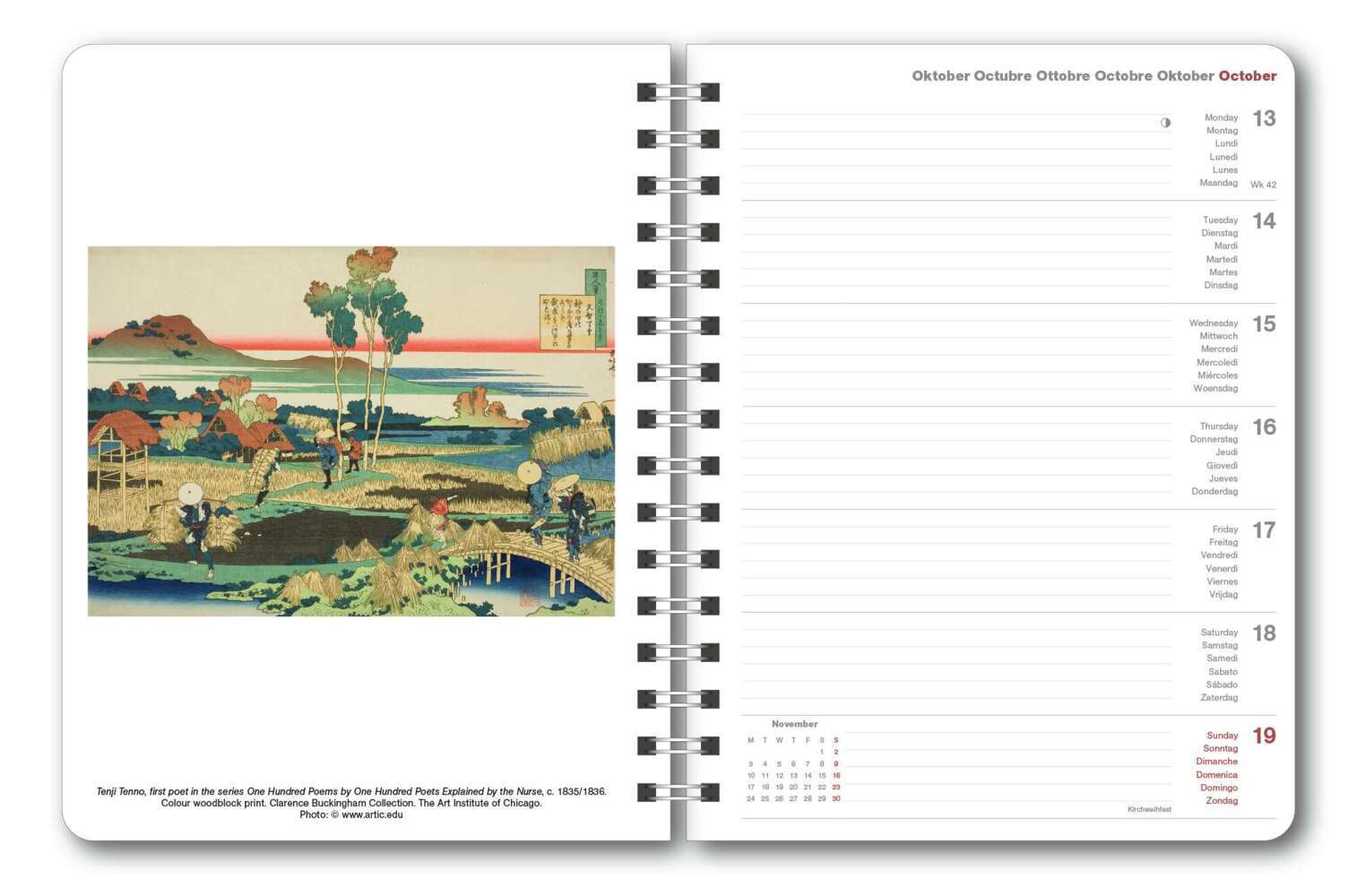 Bild: 4002725994738 | N NEUMANNVERLAGE - Hokusai 2025 Diary, 16,5x21,6cm, Taschenkalender...