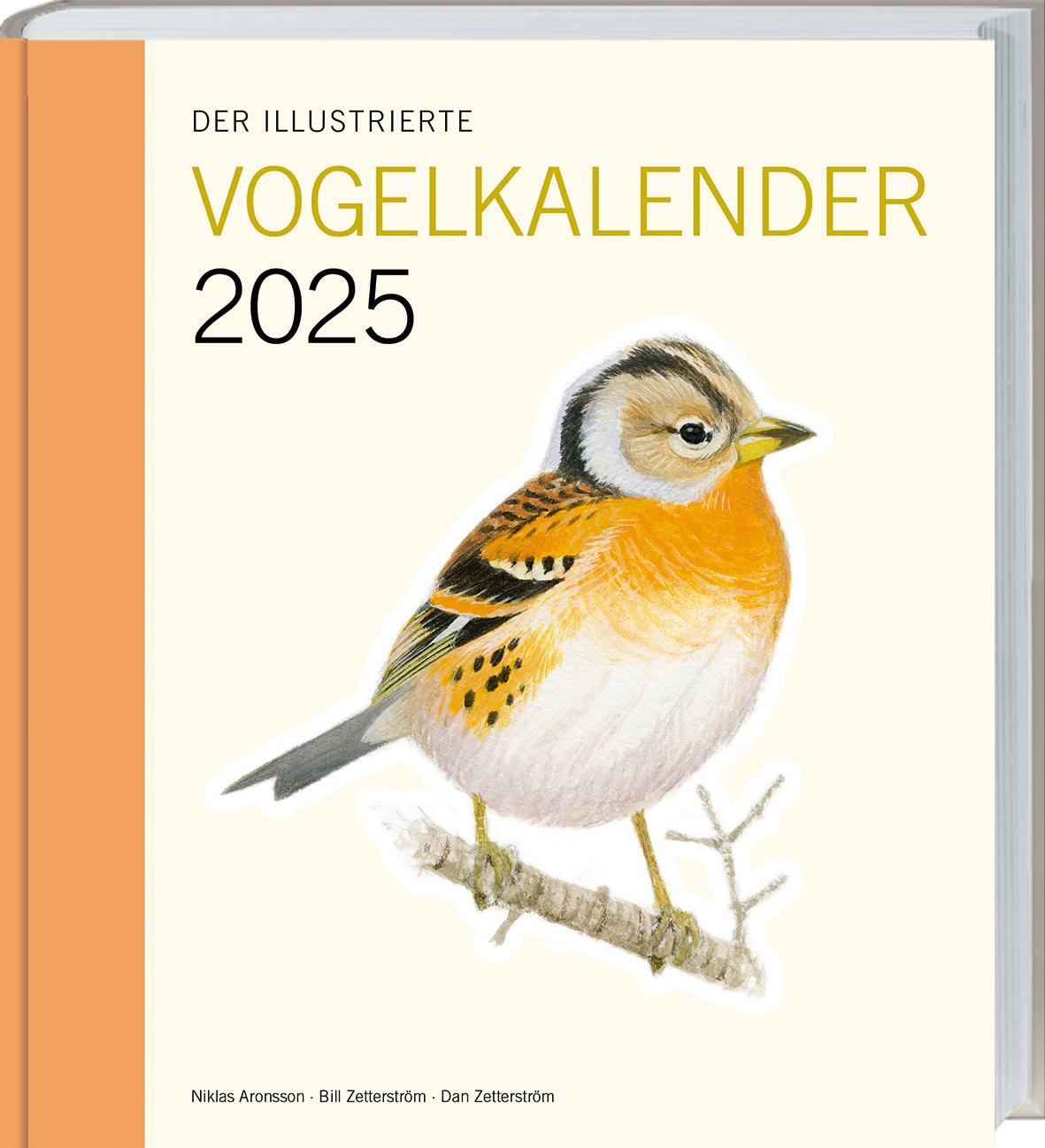 Cover: 9783784357737 | Der illustrierte Vogelkalender 2025 | Niklas Aronsson | Kalender