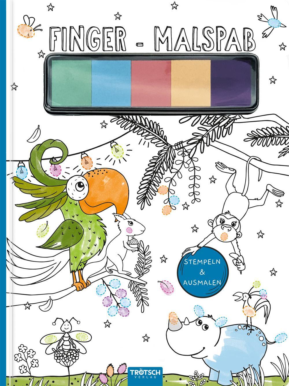 Cover: 9783965526815 | Trötsch Malbuch mit Fingerstempelfarben Finger-Malspaß | Co.KG | Buch