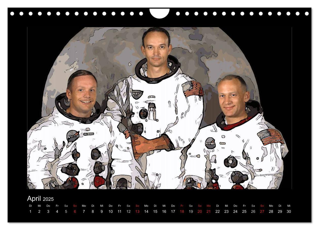 Bild: 9783435709809 | Landing On The Moon Like A Cartoon (Wandkalender 2025 DIN A4 quer),...