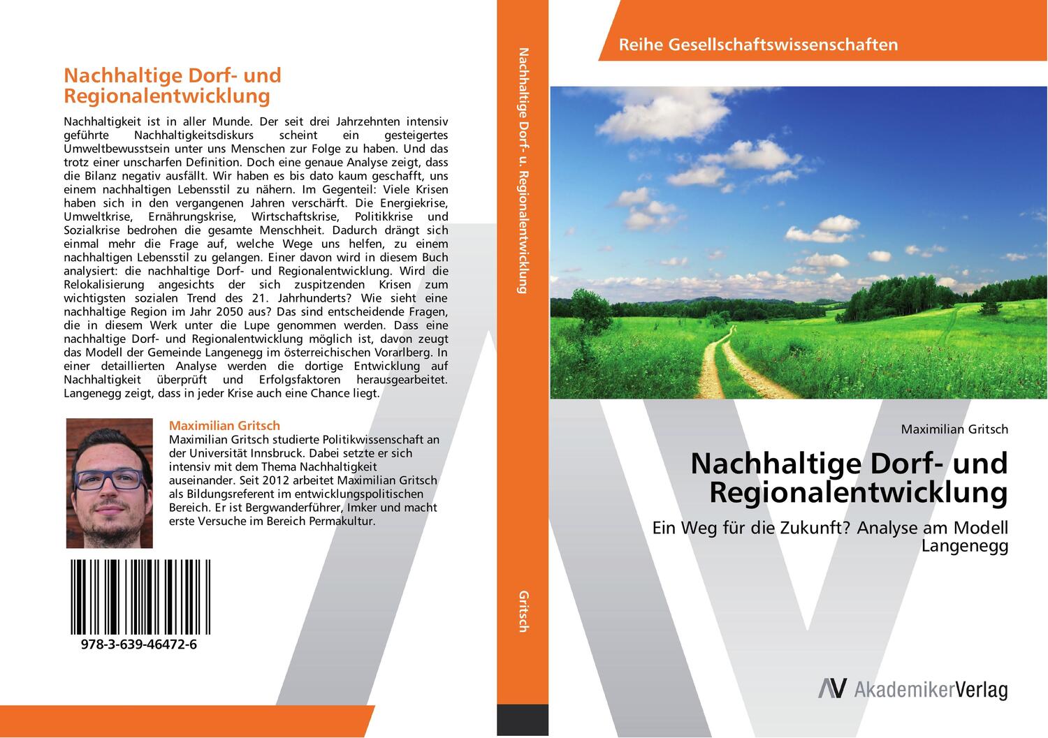 Cover: 9783639464726 | Nachhaltige Dorf- und Regionalentwicklung | Maximilian Gritsch | Buch