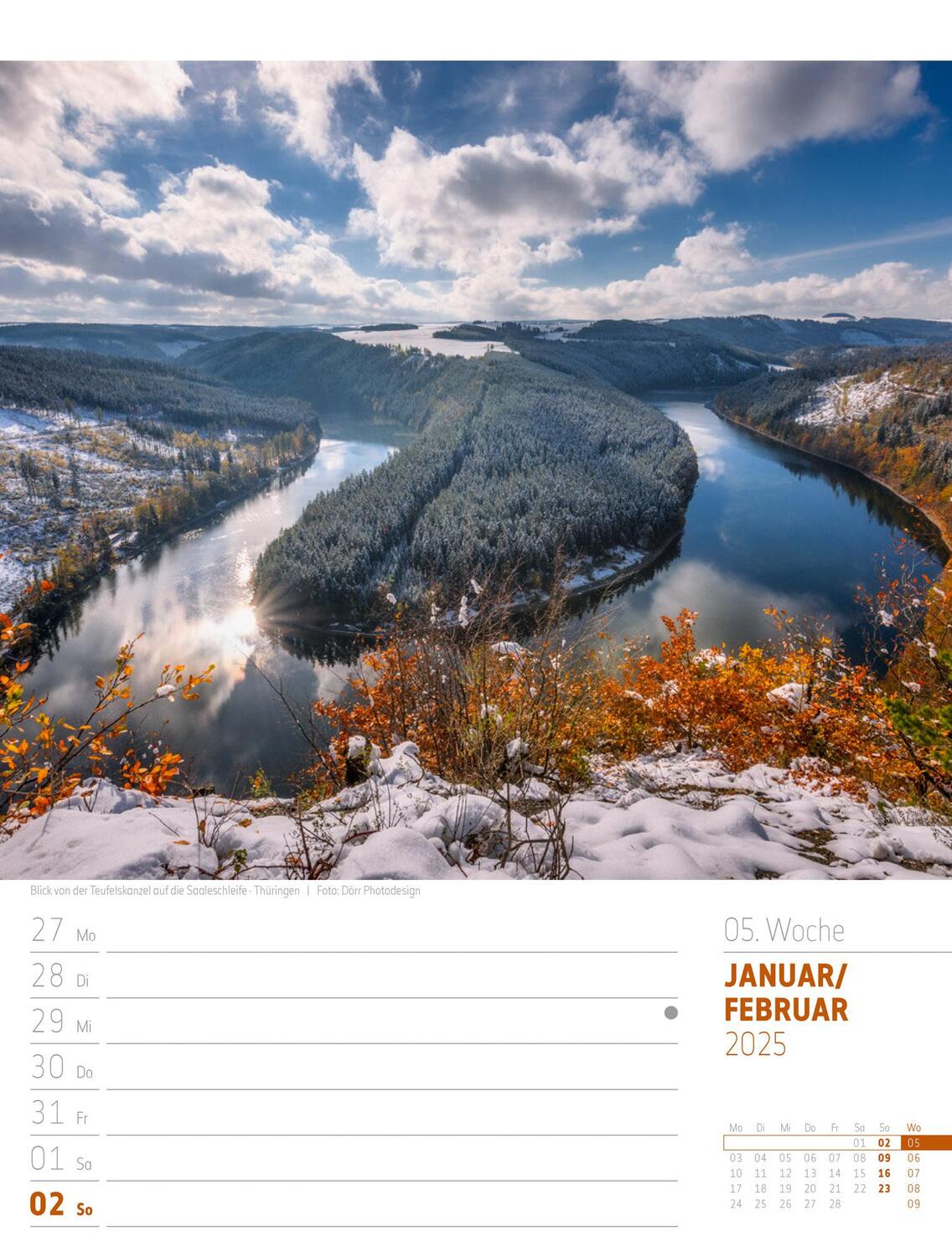 Bild: 9783838435275 | Abenteuer Deutschland - Naturparadiese Wochenplaner Kalender 2025